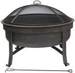 Bond Manufacturing 52122 Santa Cruz 31" Round Wood Burning Steel Fire Pit, Black