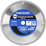 COMOWARE Circular Miter Saw Blade - 12-inch 100 Tooth TCG Metal Saw Blade, 1 inch Arbor Heavy Duty for Aluminum and Non Ferrous Metals