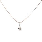 DHRUVS COLLECTION 925 Pure Silver Chain Pendant With Heart Charms For Girls And Women For Valentines Day Gift And Casual Wears