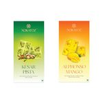 XOKATOZ Exotic Premium Chocolate - 1 Kesar Pista and 1 Alphonso Mango Flavours - Flavoured White Chocolate Bars - Gift Set - Pack of 2, 150g (75g x 2)