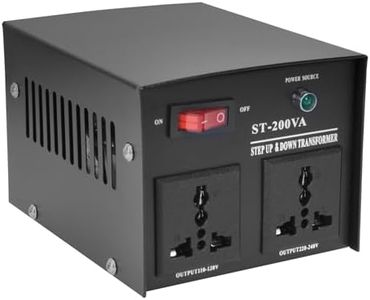 Tcatec 200W Voltage Transformer Output 110V - 120V & 220V - 240V Voltage Converter UK to US & US to UK Step Up & Down Voltage Transformer with UK Standard Plug Circuit Break Protection