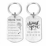 M Men Style Thank You For All You Do Thanksgiving Gift Silver Stainless Steel Keychain For Men And Women KeyS13