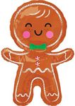 Anagram International, Inc. Happy Gingerbread Man Party Balloon, 31", Red