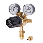 Draper 70147 Industrial Gas Bottle Regulator with Double Gauge, 300 bar, Gold