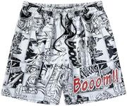 SHENHE Men's Graphic Shorts Drawstring Waist Workout Track Streetwear Shorts Cartoon Printed Multicolor L