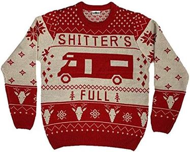 Christmas Vacation Shitter's Full Ugly Christmas Sweater Red (Large)