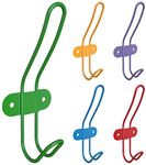 Tibres - Kids Wall Coat Hooks for Girls and Boys for Jackets Clothes Hats Backpacks Robes and Towels - Children Colorful Wall Mounted Hanger Hooks for Use in Nursery Bedroom and Bathroom - Set of 5