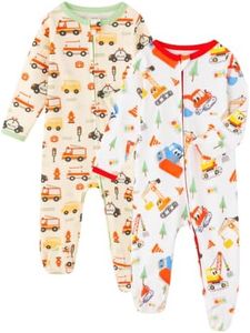 GUISBY Baby Boy Footed Pajamas Cotton Zipper Sleeper, 12-18M