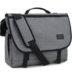 Messenger Bag for Men,RAVUO Water Resistant Lightweight Satchel 17 Inch Laptop Shouler Bags Crossbody Bookbag Grey