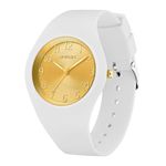 Ladies Watches Waterproof Watches for Women Sports Watches Womens Watch with Big Face and Soft Silicone Strap Girls Watches Simple Watch for Teenager Nurse Watch (White/Gold)
