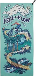 PackTowl Serviette de camping et de voyage en microfibre ultralégère, motif flux, format pour le corps