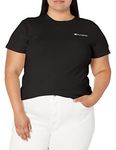 Champion Women's T-Shirt, Classic Cotton-Blend T-Shirt, Crewneck Tee, Jersey T-Shirt, Black-y08160, Medium