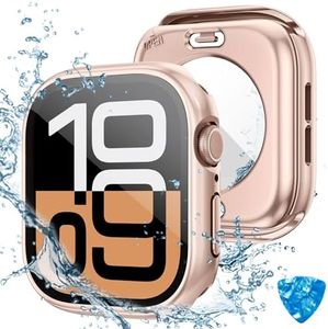 Tensea (2 in 1 for Waterproof Apple Watch Screen Protector Case Series 10 42mm Accessories, iWatch Protective PC Face Cover Built-in Tempered Glass Film, Front and Back Bumper for Women Men, 42 mm