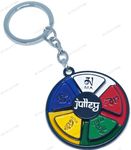 KD COLLECTIONS Tibetan Julley Ladakh Om Mani Padme Hum Tibet Rotating Revolving Keychain - Black - Pack of 1 Keychain