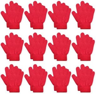 ONESING 12 Pairs Warm Knitted Gloves - Children Winter Gloves Bulk for Girls Boys | Kids Gloves Designed for Cold Weather Mixcolor U