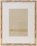 Lawrence Frames Bamboo Design Metal Frame, 8x10, Matted 5x7, Gold