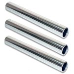 RAYNAG 3 Pack Aluminum Relay Baton Track Race Sticks Aluminum Field Practice Batons Durable Competition Batons, Silver