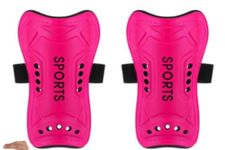 Rooks Pink Shin Pads Sizes Small (3-5Years) and Large (6-12 Years) years old Kids Shin Guards, Child Soccer Shin Pad, Perforated Breathable Soccer Shin Guards…