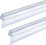 ITTISO Shower Screen Seal Strip 2 x 80 cm for 4mm/5mm/6mm Glass Thickness Shower Door Seal Strip Covers up to 20mm Gap Replacement Shower Door Bottom Seal (TypeE. 2x80cm for 4/5/6mm)