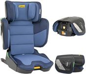 Jovikids i-Size Booster Seat with ISOFIX, Suitable for Kids 100-150cm (Approx. 3 to 12 Years), Adjustbale Height and Width, Portable Toddler Car Seat for Travel, Compact & Folding, ECE R129