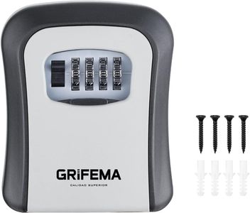 GRIFEMA Wall Mounted Key Safe – Gray Secure Storage Box