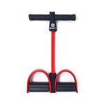 Boldfit Rubber Tummy Trimmer for Men & Women - Ab Exercise Equipement, Abdominal Workout Tummy Trimmer for Home & Gym Use - Stomach, Abs, Belly Exercise., Red and Black