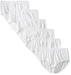 Hanes Women's 6 Pack Core Cotton Brief Panty, White, Small