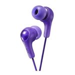 JVC Gumy in Ear Earbud Headphones with Paper Package, Powerful Sound, Comfortable and Secure Fit, Silicone Ear Pieces S/M/L - HAFX7VN (Violet)