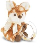 Bearington Baby Lil' Willow Plush Fawn Shaker Toy Ring Rattle, 5 inches