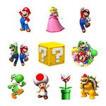 Pretty UR Party Super Mario Theme Paper Cutouts for Birthday Parties, Mario Party Supplies décor, Mario Bros Birthday Party Decoration, Cut-Outs for Classroom, Bedroom (10 pcs)