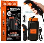 Portable Bidet for Travel & Camping – Electric High Pressure Rechargeable Bidet for Women & Men | 2.5L Bottle | 1300ML/Min Flow | USB-C | 1600mAh Battery | USA Brand – Spray Mate Jumbo (Black)