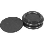 Piano Workshop set of 3 wooden castor cups for grand piano in black