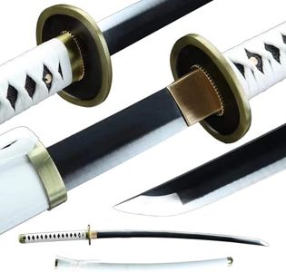 Runoshi One Piece Sword,1045 Steel,Roronoa Zoro Sword,Full Tang,41 inch,Real Katana,Japanese Samurai Sword (Meitou Wado Ichimonji)