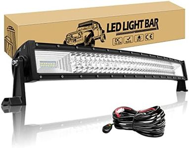 Led Light Bar Willpower 32 Inch 405W Curved Spot Flood Combo Off Road Lights Waterproof LED Work Lamps Fog Driving Lights for Truck Car ATV SUV Boat with Wiring Harness