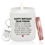 KOYFOYO Birthday Gifts for Women - Best Friend Gift for Friends Female - Happy Birthday Friendship Gifts for Women Friends - 30th 40th 50th 60th 70th Birthday Gifts for Women - Lavender Candles