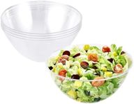 MATANA 15 Large Clear Hard Plastic Serving Bowls, 3000ml - Sturdy & Reusable - Ideal for Salad, Snacks & Crisps - Parties, Picnic, Birthdays, BBQ & More