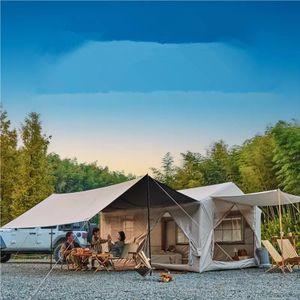 SENLEETO 10-12 Person Large Inflatable Tent for Camping,Blow up Tents with Canopy,10 * 13ft Inflatable House Tent with Stove Jack, Easy Setup Inflatable Camping Tent,4 Season Glamping Tents