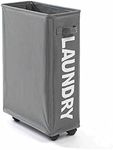 Large Foldable Laundry Washing Clothes Storage Bag Basket Bin Organiser (Grey)