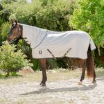 Equinavia Brisk Fly Sheet with Removable Neck Cover | Durable Extended Coverage with UPF 45 UV Protection - Silver Gray - 84 in