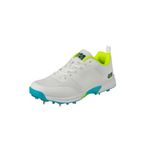 Gunn & Moore Unisex Aion Cricket Shoe, White Fluro Yellow Blue, 7 UK