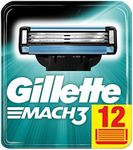 Gillette Mach3 Razor Blades for Men, 12 Pieces