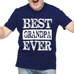 fresh tees Best Grandpa Ever T-Shirt | Father's Day Shirt Gifts | Funny Gifts for Husband Dad Grandpa (2X-Large, Navy Blue)