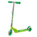 EVO Childrens Light Up Inline Scooter | Kids Push 2 Wheeled Scooter With Adjustable Handle Height | Easy Foldable Kids' Scooter For Boys And Girls| Kick Scooter For Kids Age 5-12 (Dinosaur)