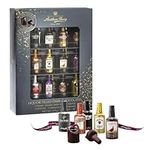 Anthon Berg Liqueur Chocolate Gift - 24 Famous Dark Chocolate Liqueurs Miniature Alcohol Bottles Selection with Topline Card. Novelty Gifts for Christmas Stocking Fillers, Secret Santa Gifts