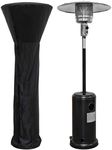 Dellonda Freestanding Gas Patio Heater 13kW with wheels for Commercial & Domestic Use, Supplied with Cover, Black - DG220
