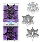 R&M International 1920 Snowflake Cookie Cutters with Interior Cut-Outs, 3" Assorted, 3-Piece Set