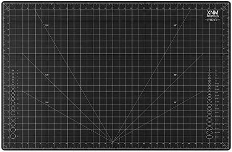 XNM Creations Premium Self Healing Cutting Mat - 24 Inches by 36 inches - A1, 3 Layer Quality PVC Construction - Dual Sided, Imperial and Metric Grid Lines - Perfect for Cutting, Sewing, and Crafts