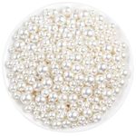 anezus Pearl Beads, 800pcs Ivory Pearl Craft Beads Loose Pearls for Jewelry Making, Crafts, Decoration and Vase Filler (Assorted Sizes)