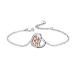 YFN Horse Jewelry Gift 925 Sterling Silver Girls Horse Adjustable Bracelet for Women Girls, 8 inch, Sterling Silver , Cubic Zirconia