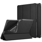 FINTIE Slim Case for All-New Amazon Fire HD 10 and Fire HD 10 Plus Tablet (Only Compatible with 11th Generation 2021 Release) - Soft TPU Smart Stand Back Cover with Auto Wake/Sleep, Black